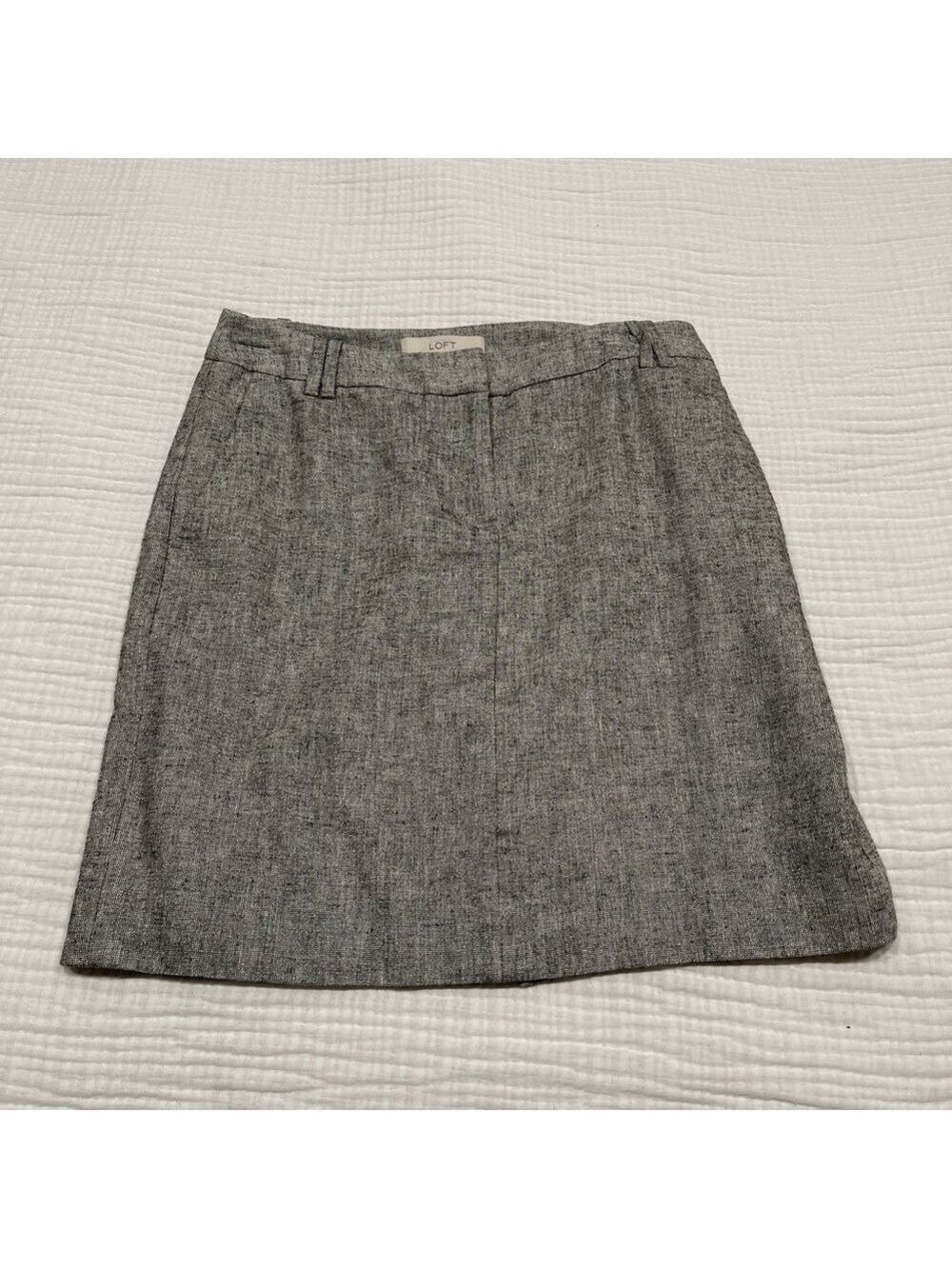 LOFT Silver Gray Pencil Skirt